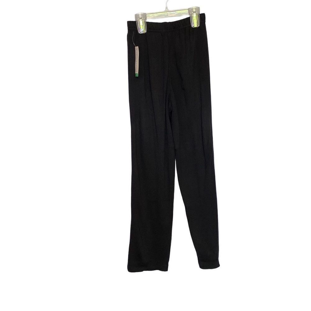New Karen Lessly Black Knit Pants Size Small,‎ Elastic Waist, Ribbed Hem
